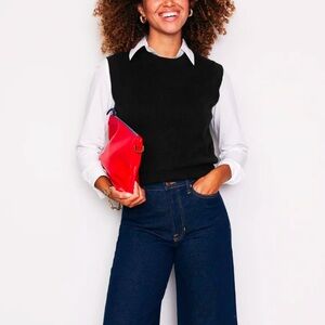 Boden Black V Neck Vest